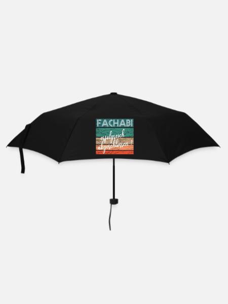 Fachabitur Fachabi Schulabschluss Geschenk - Regenschirm (klein) - Schwarz