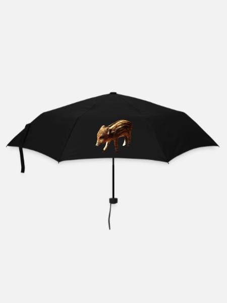 bezaubernde tiergeschenke, Frischling, Wildschwein - Regenschirm (klein) - Schwarz