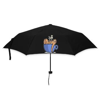 Funny sloth coffee caffeine coffee lover - Umbrella (small) - black - Front