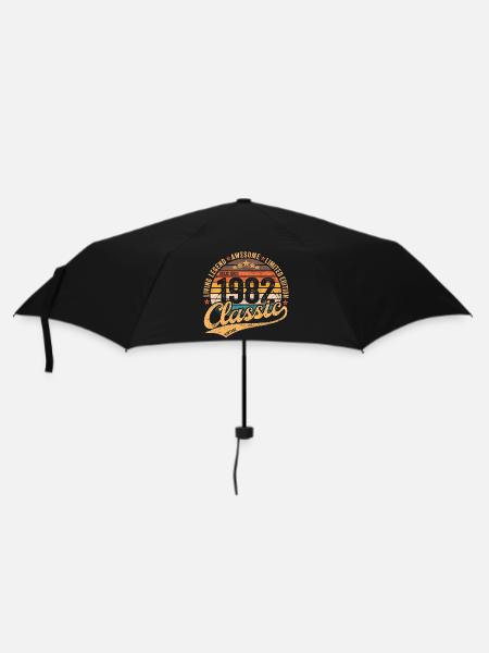 1982 Anniversaire Vintage Retro né en 1982 - Parapluie standard - noir