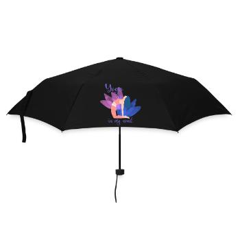 Yoga Is My Soul – Colored Pose - Umbrella (small) - black - Front