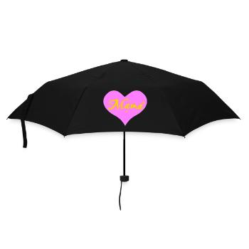 Mama Herzmotiv, mami shirts, Muttertagsgeschenke - Regenschirm (klein) - Schwarz - Vorne