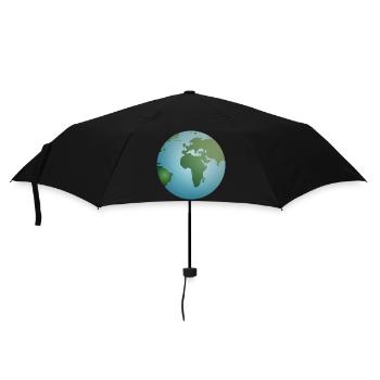 planète bleue Terre avec des continents verts - Parapluie standard - noir - Devant