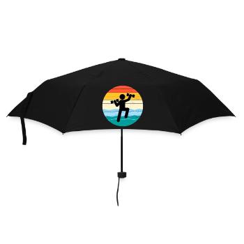 Wasser Aqua Aerobic Aquatic Fitness Vintage Retro - Regenschirm (klein) - Schwarz - Vorne