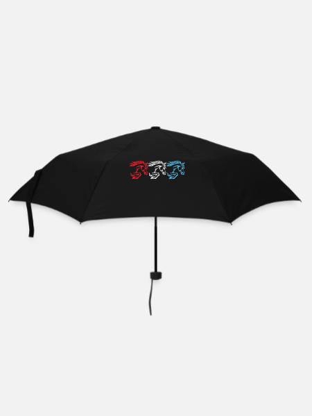 Isländer Pferde Hengst Galopp Islandpferde - Regenschirm (klein) - Schwarz
