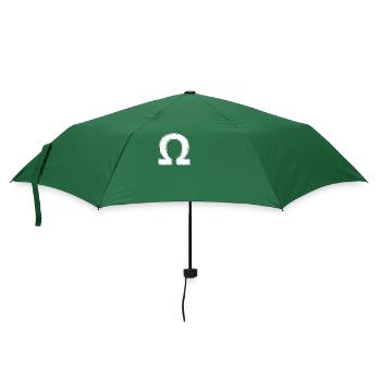 Omega | Symbol | griechisches Alphabet - Regenschirm (klein) - Flaschengrün - Vorne