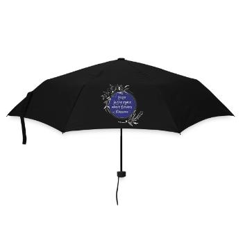 Yoga Raum Blumen Blühen Zitat - Regenschirm (klein) - Schwarz - Vorne