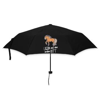 Horses Riding Horse Love Statement Icelandic Horses - Umbrella (small) - black - Front