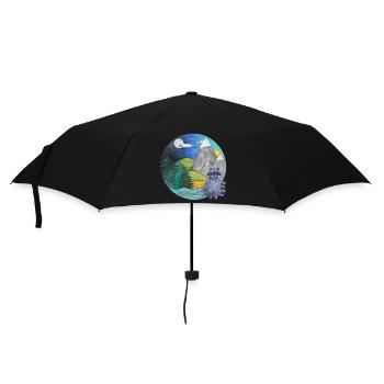 Landscape Raccoon Outdoor Nature Lovers - Umbrella (small) - black - Front