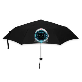 angry space cat astronaut - Umbrella (small) - black - Front