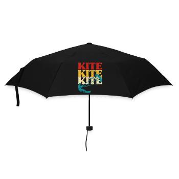 Retro Kitesurfing Kitesurf Kiteboarding - Umbrella (small) - black - Front