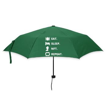 Eat Sleep NFT Repeat - Parapluie standard - vert bouteille - Devant