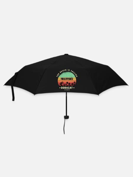 Boracay Indonesien Strand Design - Regenschirm (klein) - Schwarz