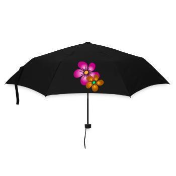 colorful flower bouquet floral flower tendril floral - Umbrella (small) - black - Front