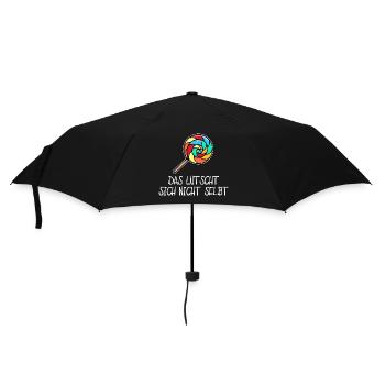 Bonbon Statement Süßigkeiten Lecker Zucker - Regenschirm (klein) - Schwarz - Vorne