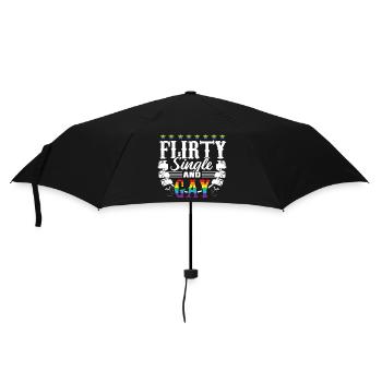 Gay Single Liebe Geschenkidee - Regenschirm (klein) - Schwarz - Vorne