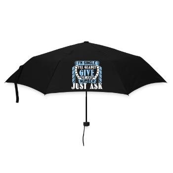 Single Unabhängig Spruch Geschenk - Regenschirm (klein) - Schwarz - Vorne