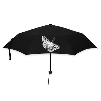 Élégant papillon vintage - Parapluie standard - noir - Devant