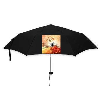 Wonderful flowers with piano and key notes. - Umbrella (small) - black - Front