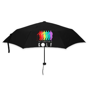 Tous les Chemins Mènent au Golf - Parapluie standard - noir - Devant