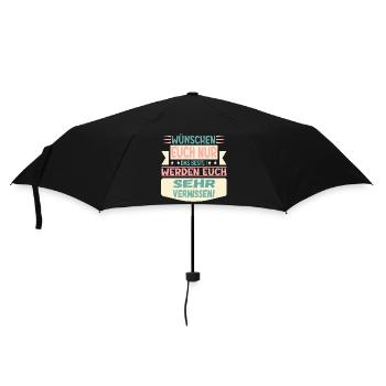 ABSCHIEDSFEIER ABSCHIED NEHMEN GRUPPE FAMILIE TEAM - Regenschirm (klein) - Schwarz - Vorne