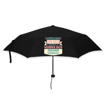 Abschiedsgrüße - Abschiedsparty - ABSCHIEDSSPRÜCHE - Regenschirm (klein) - Schwarz - Vorne