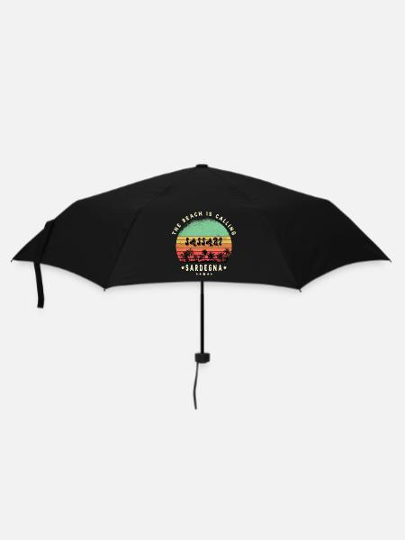 Sassari Sardinien Italien Strand Design - Regenschirm (klein) - Schwarz