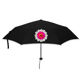 Zinnie Fleur Motif Floral Fleur Zinnia Florale - Parapluie standard - noir - Devant