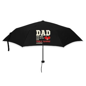 Tischtennisplatte Tischtennis Spieler Papa Vatertag - Regenschirm (klein) - Schwarz - Vorne