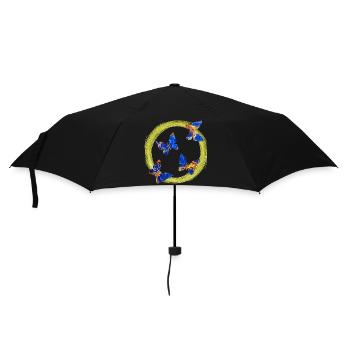 schmetterlinge e 273 - Regenschirm (klein) - Schwarz - Vorne