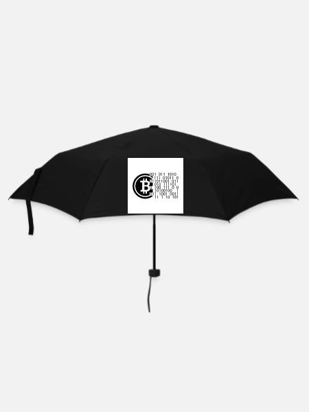Bitcoin Code - Regenschirm (klein) - Schwarz