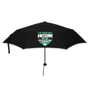 Single Father Single Children Gift Idea - Umbrella (small) - black - Front
