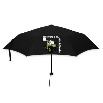 Ich arbeite in Hektar - Lohnarbeit Bauer MB Trac - Regenschirm (klein) - Schwarz - Vorne