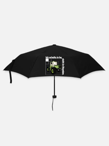 Ich arbeite in Hektar - Lohnarbeit Bauer MB Trac - Regenschirm (klein) - Schwarz