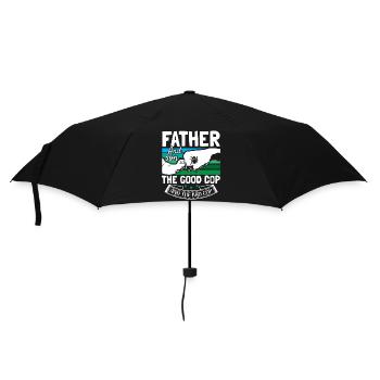 Vater Sohn Eltern Familie - Regenschirm (klein) - Schwarz - Vorne
