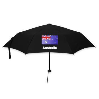 geschenke Australier, Flagge Australien, Australi - Regenschirm (klein) - Schwarz - Vorne