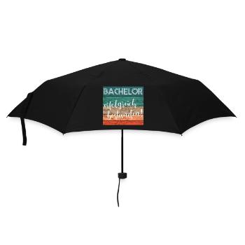 Bachelor erfolgreich bestanden Abschluss retro - Regenschirm (klein) - Schwarz - Vorne