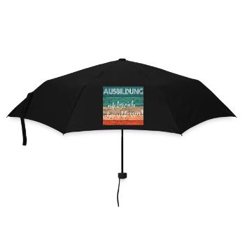 Ausbildung erfolgreich abgeschlossen Lehre retro - Regenschirm (klein) - Schwarz - Vorne