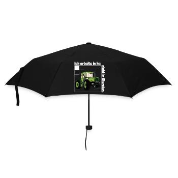 Ich arbeite in Hektar - Lohnarbeit Bauer MB Trac - Regenschirm (klein) - Schwarz - Vorne