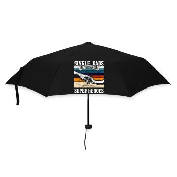 Alleinerziehender Vater Papa Geschenkidee - Regenschirm (klein) - Schwarz - Vorne