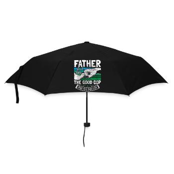 Vater & Sohn Vaterschaft Daddy - Regenschirm (klein) - Schwarz - Vorne