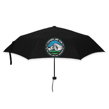 Father Son Birth Family Gift - Umbrella (small) - black - Front