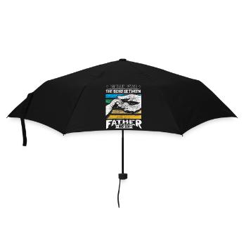 Vater und Sohn Geschenkidee - Regenschirm (klein) - Schwarz - Vorne