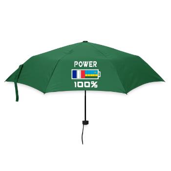 Ruanda und Frankreich Power 100 - Regenschirm (klein) - Flaschengrün - Vorne