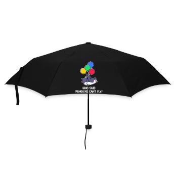 Penguin Bird Statement Humorous Animal Balloon - Umbrella (small) - black - Front