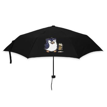 Lustig Pinguin Vogel Zoo Tier Seevogel Bier - Regenschirm (klein) - Schwarz - Vorne