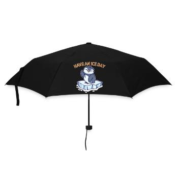 Antarctique Ice Cold Penguin Déclaration Oiseau de mer - Parapluie standard - noir - Devant