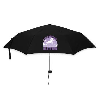 Klettern Mädchen Hobby Kletterin Berge Geschenk - Regenschirm (klein) - Schwarz - Vorne