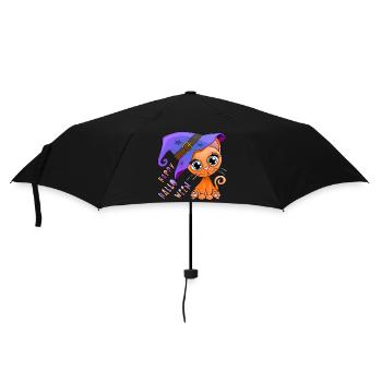 Lovely Halloween’s Kitten - Orange - Umbrella (small) - black - Front