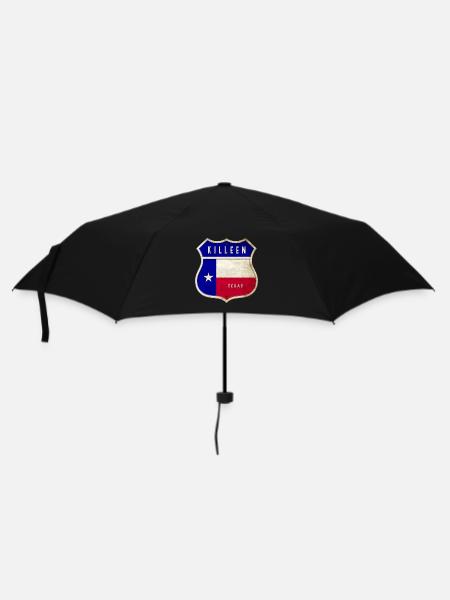 Killeen Texas Wappen Flaggen Design - Regenschirm (klein) - Schwarz